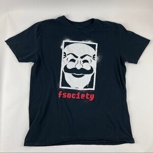 Mr Robot Loot Crate Tshirt Mens Large Black Fsociety